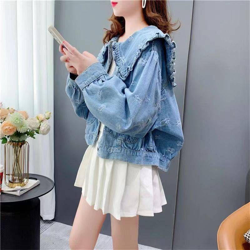 Doll Collar Jacket Dames 2024 Losse Casual Short