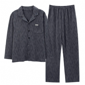 Dunne Pyjama's Voor Heren Casual Vest Homewear-sets Met Lange Mouwen