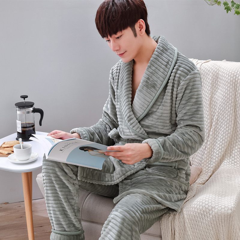 Flanellen Pyjama Dikke Grote Maten Nachtjapon Romper Set Homewear