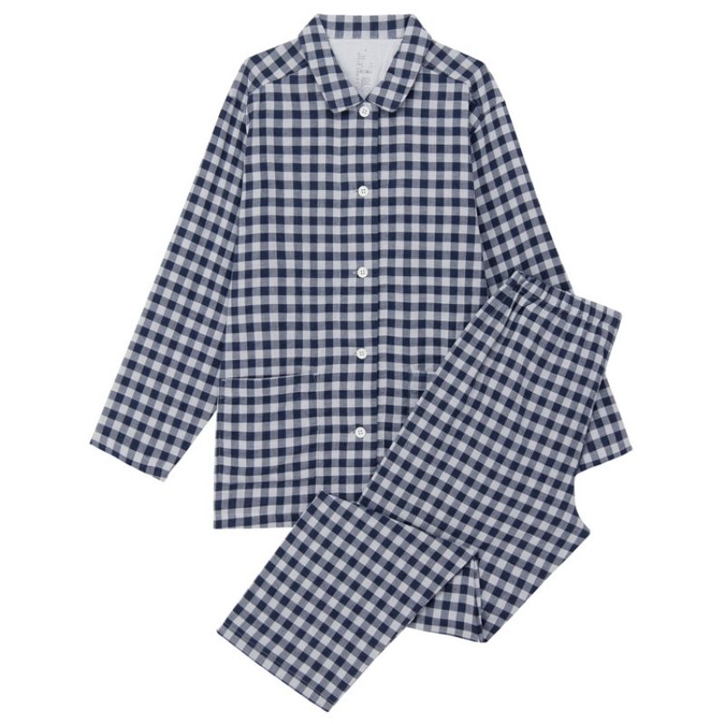 Heren Homewear Double Yarn Pyjama Katoen Plaid