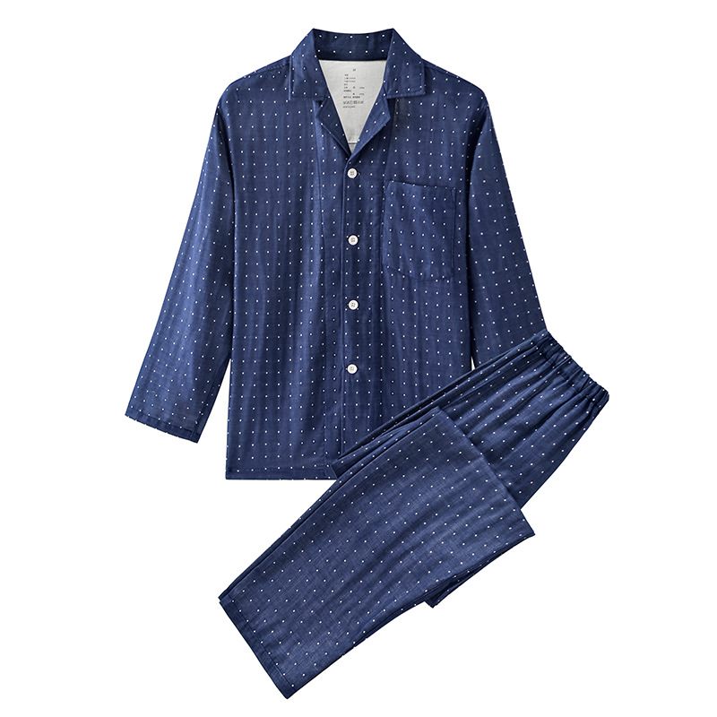 Heren Homewear Double Yarn Pyjama Katoen Plaid