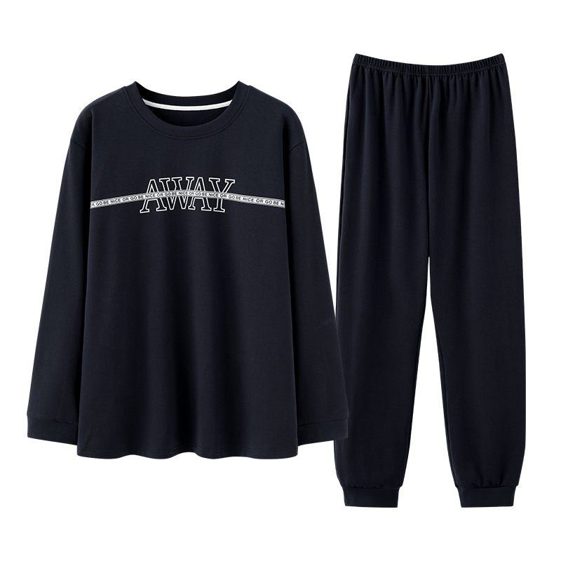 Heren Katoenen Pyjama's Mode Letters Afdrukken Sport Homewear Sets