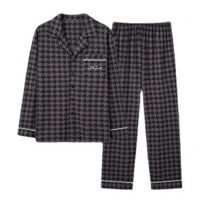 Heren Pyjama Katoen Lange Mouwen Trendy Homewear