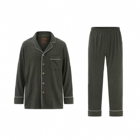 Loungewear-set Voor Heren Casual Reversset Met Lange Mouwen