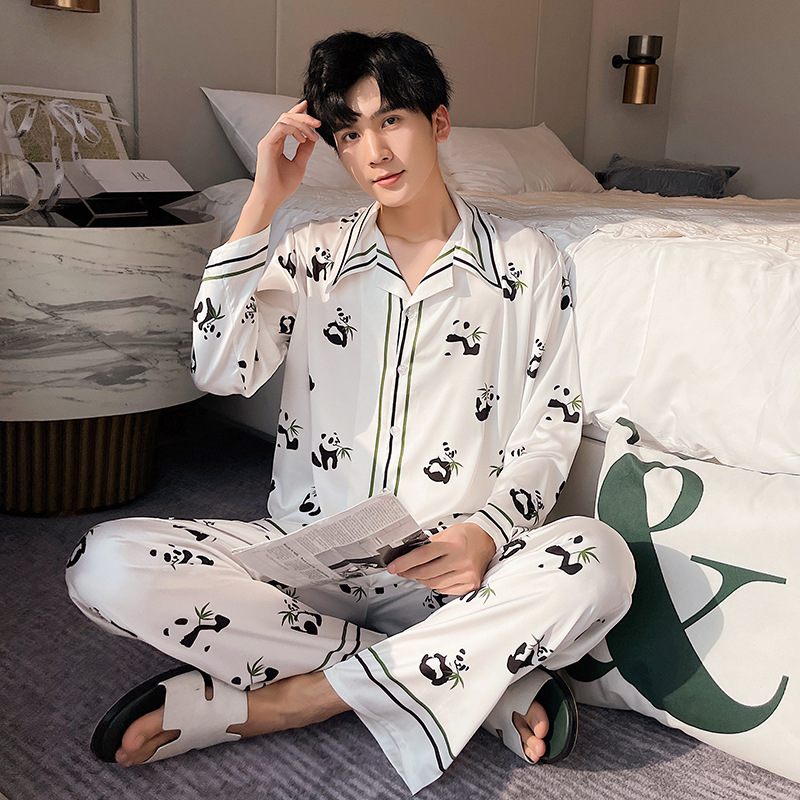 Panda Pyjama's Nieuwe Homewear-set Met Lange Mouwen Voor Heren