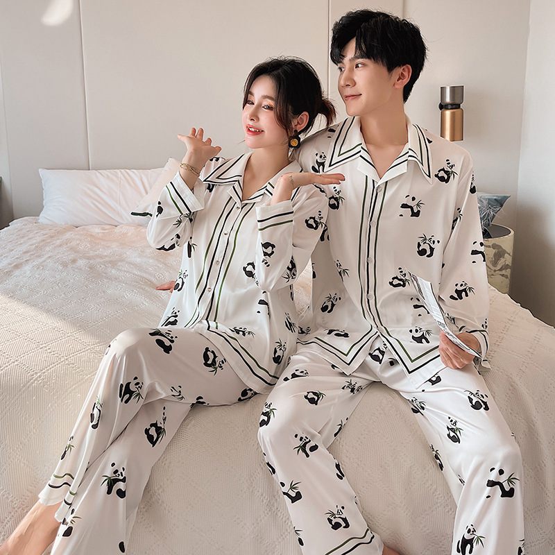 Panda Pyjama's Nieuwe Homewear-set Met Lange Mouwen Voor Heren