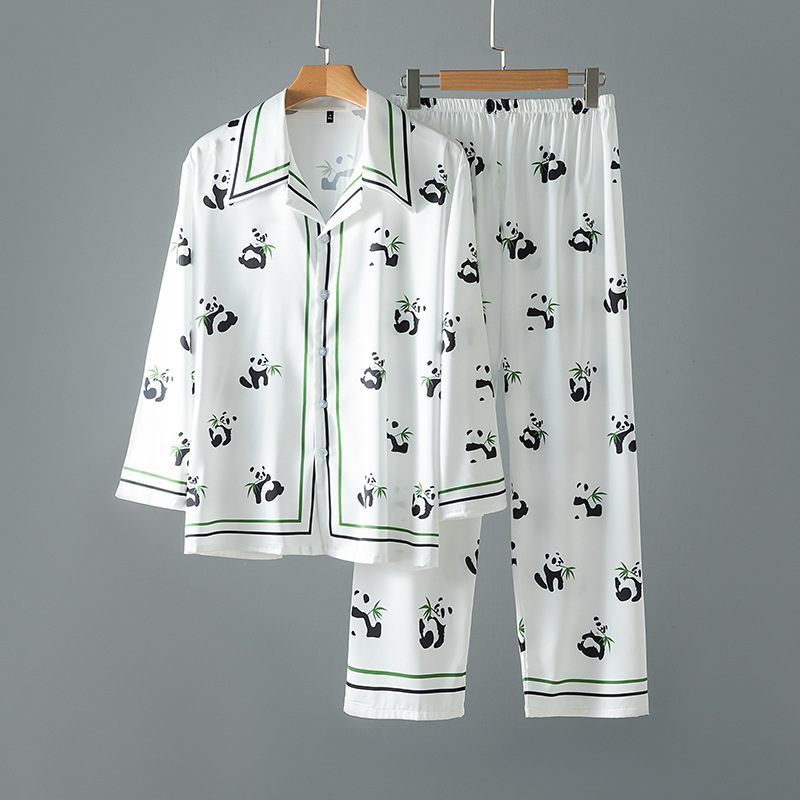 Panda Pyjama's Nieuwe Homewear-set Met Lange Mouwen Voor Heren