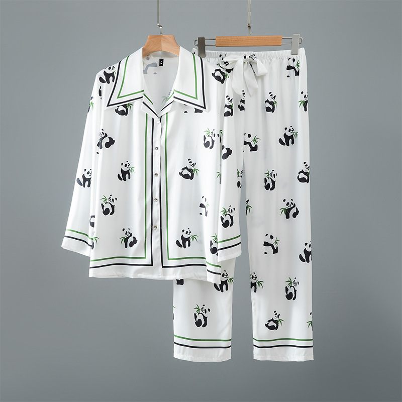 Panda Pyjama's Nieuwe Homewear-set Met Lange Mouwen Voor Heren