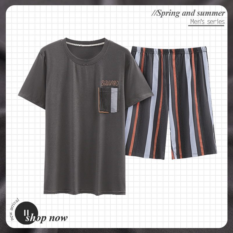 Pyjama's Voor Heren Cool Gestreepte Homewear-sets