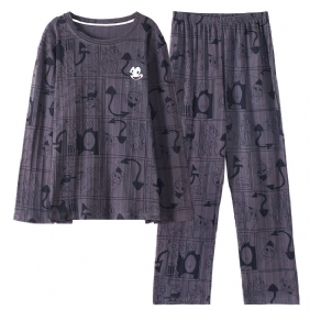 Pyjama's Voor Heren Katoen Lange Mouwen Losse Homewear-sets