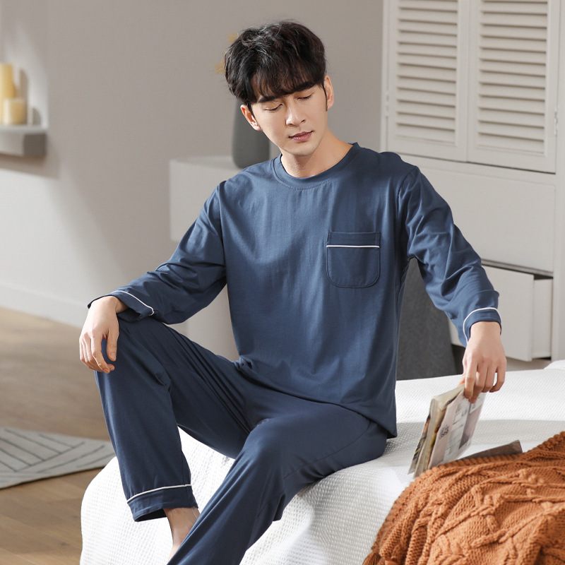 Pyjama's Voor Heren Lange Mouwen Broeken Dunne Secties Homewear