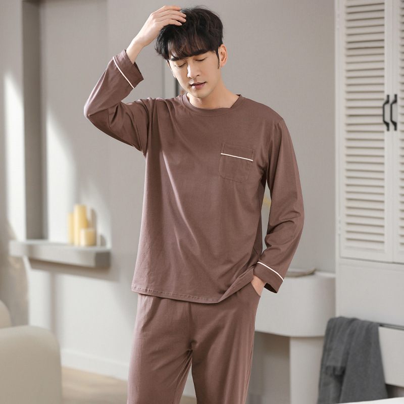 Pyjama's Voor Heren Lange Mouwen Broeken Dunne Secties Homewear