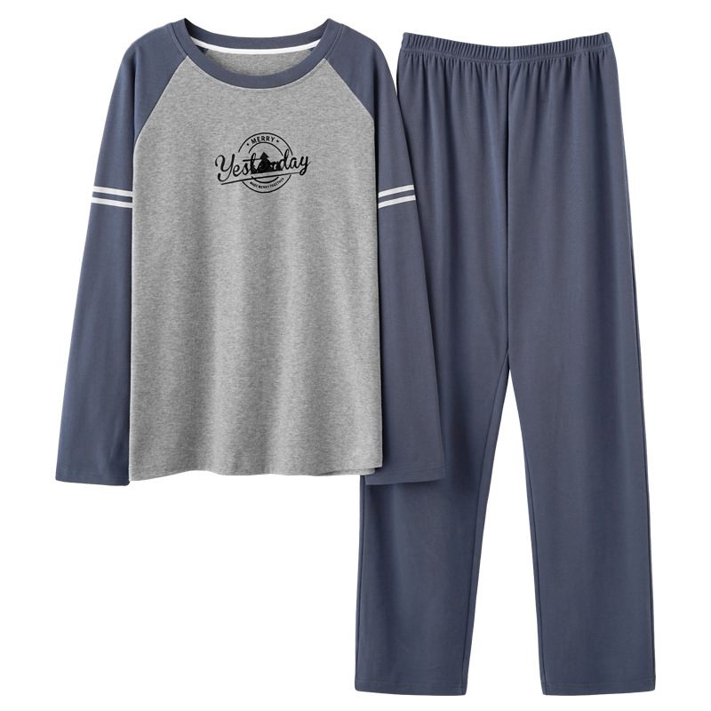 Pyjama's Voor Heren Lange Mouwen Broeken Homewear Dunne Casual Pakken