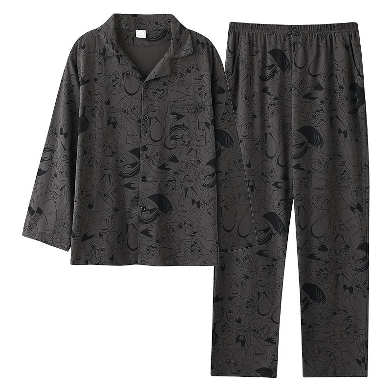 Pyjama's Voor Heren Lange Mouwen Losse Casual Homewear-sets