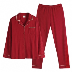 Rood Katoenen Vest Met Lange Mouwen Trouwpak Homewear Heren