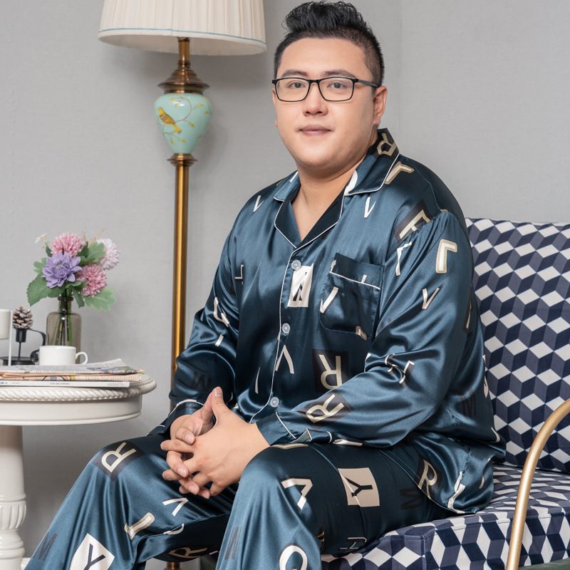 Zijden Pakken Met Lange Mouwen Ondergoed Dunne Loungewear Voor Heren