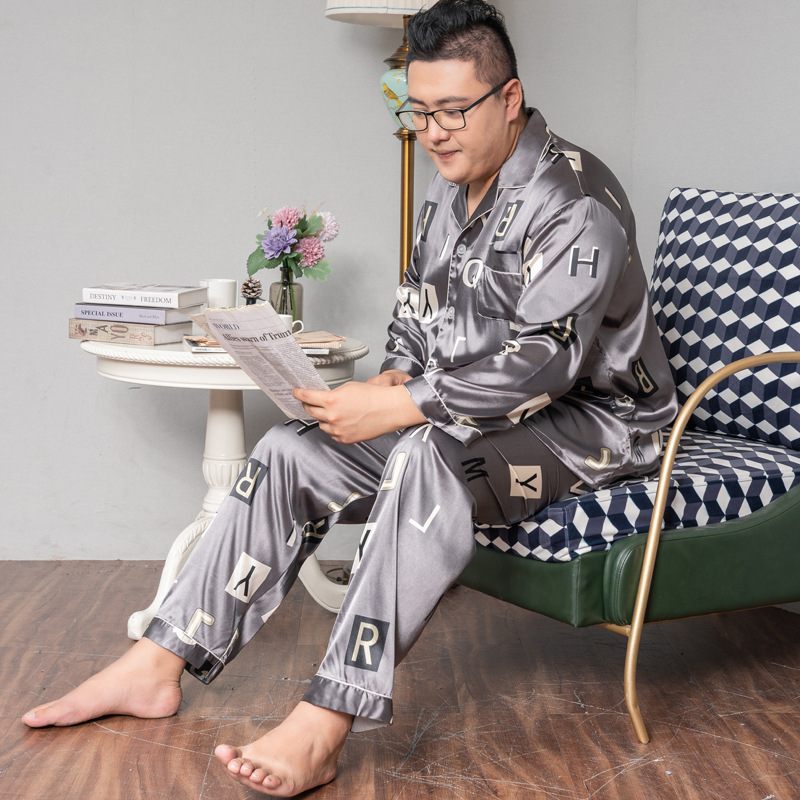 Zijden Pakken Met Lange Mouwen Ondergoed Dunne Loungewear Voor Heren