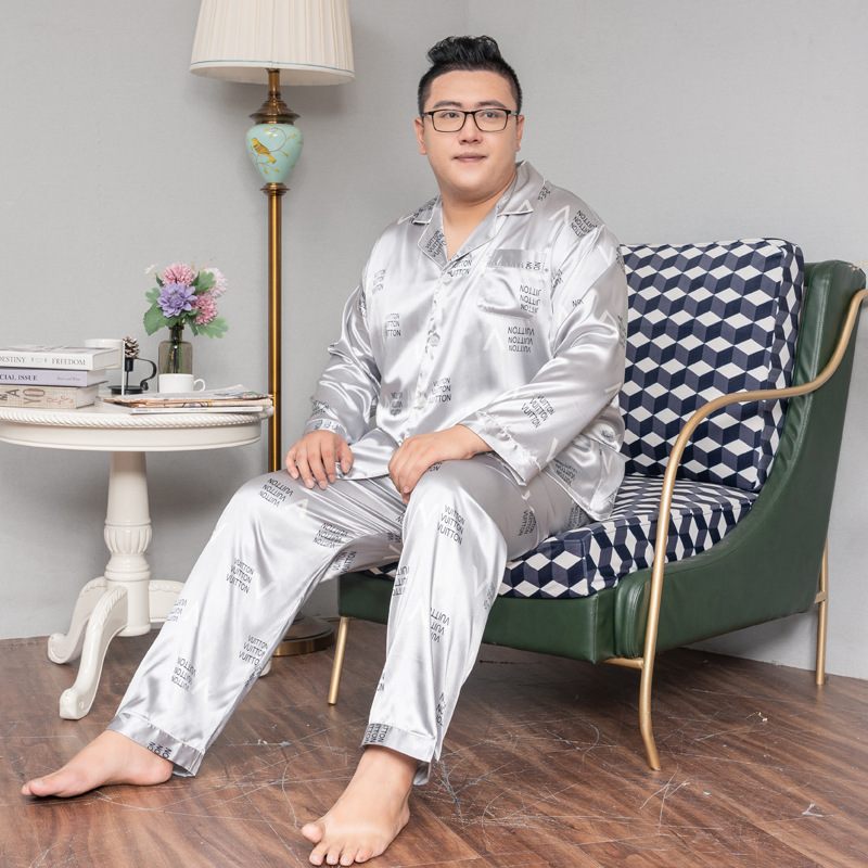 Zijden Pakken Met Lange Mouwen Ondergoed Dunne Loungewear Voor Heren