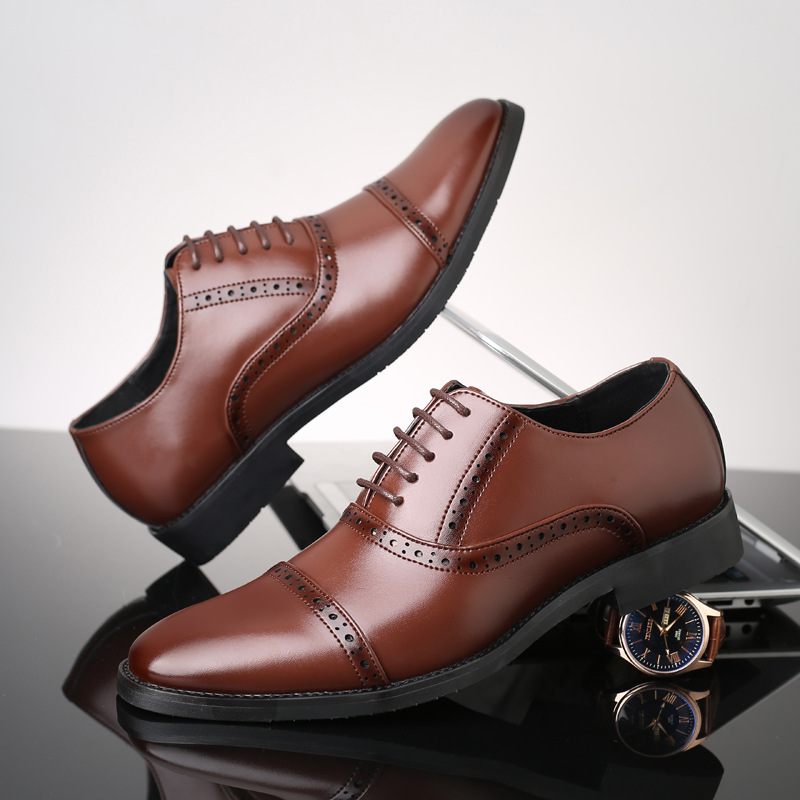 2024 Nieuwe Brogue Schoenen Herenschoenen Trendy Casual Business Geklede Grote