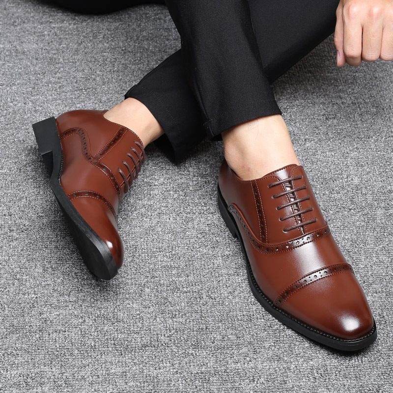 2024 Nieuwe Brogue Schoenen Herenschoenen Trendy Casual Business Geklede Grote