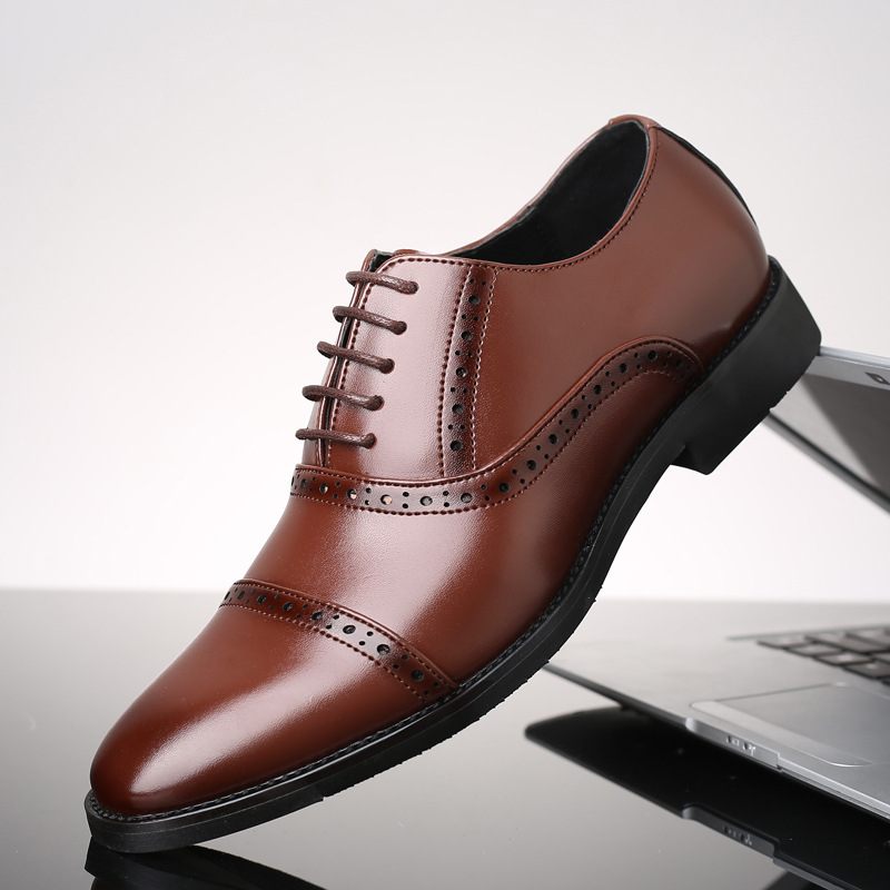 2024 Nieuwe Brogue Schoenen Herenschoenen Trendy Casual Business Geklede Grote