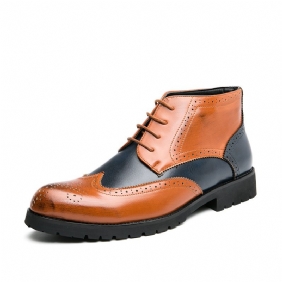 2024 Nieuwe Zakelijke Formele Schoenen Heren Retro High-top Trouwschoenen Oxford Derby