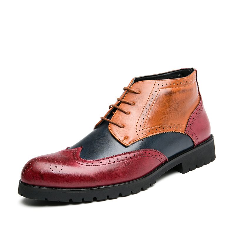 2024 Nieuwe Zakelijke Formele Schoenen Heren Retro High-top Trouwschoenen Oxford Derby