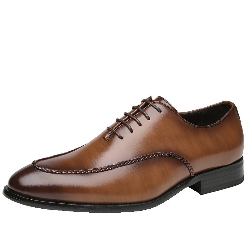 2024 Zakelijke Geklede Schoenen Heren Retro Tienerschoenen Gentleman Oxford Derbyschoenen