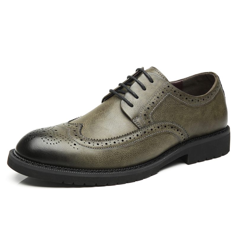 Brogues Carved Casual Schoenen Retro Herenschoenen Formele Zakelijke Kledingschoenen