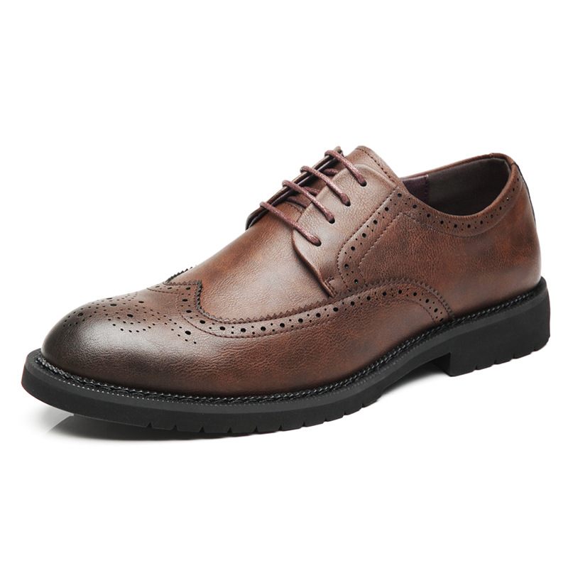 Brogues Carved Casual Schoenen Retro Herenschoenen Formele Zakelijke Kledingschoenen