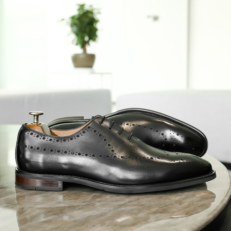 Business Carved Brogue-schoenen Voor Heren Geklede Herenschoenen Formele Spitse Neus Gewreven Handgemaakte Lederen Oxford-herenschoenen