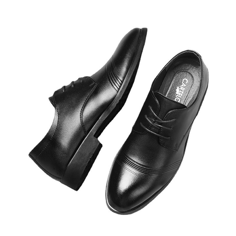 Formele Herenschoenen Leren Plus Fluwelen Oxford-schoenen Met Spitse Neus Zakelijke Casual