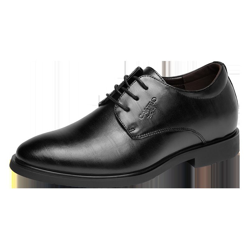 Formele Herenschoenen Leren Plus Fluwelen Oxford-schoenen Met Spitse Neus Zakelijke Casual