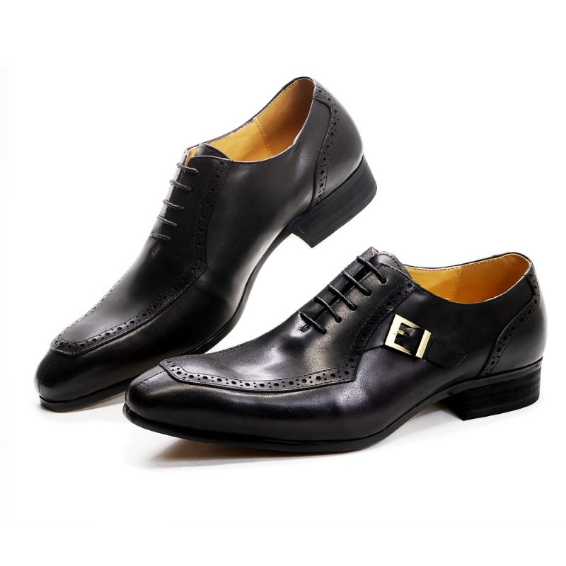 Formele Herenschoenen Leren Zakelijke Trouwschoenen Oxfordschoenen Brogue-schoenen Voor Heren High-end Casual