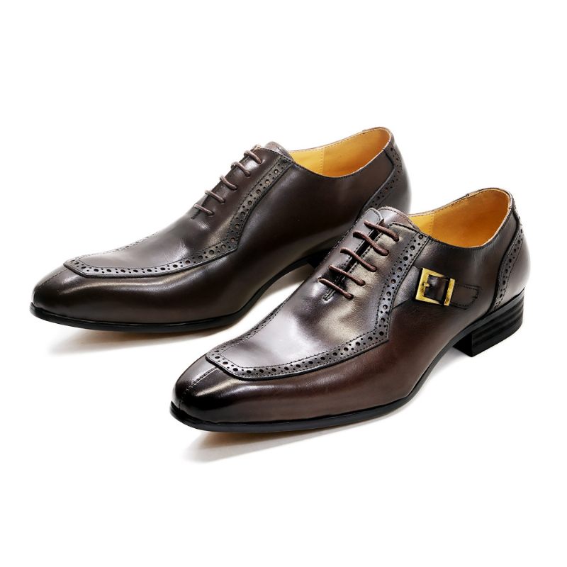 Formele Herenschoenen Leren Zakelijke Trouwschoenen Oxfordschoenen Brogue-schoenen Voor Heren High-end Casual