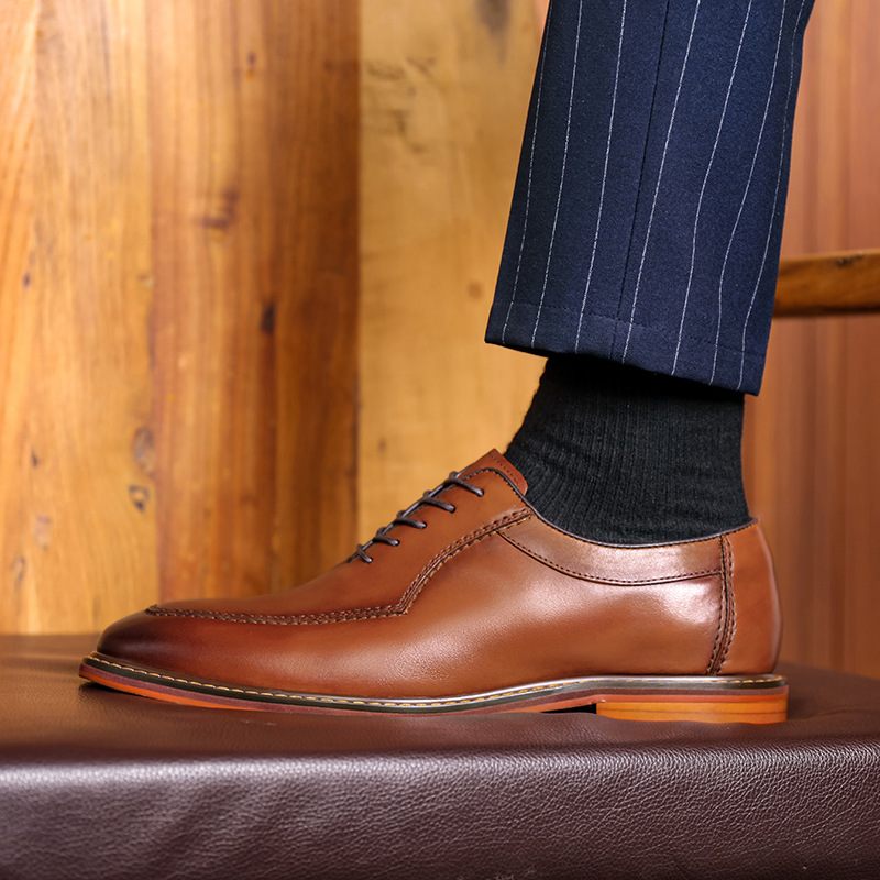 Geklede Schoenen Heren Echt Leer Koeienhuid Handgemaakte Zakelijke Oxford Retro Casual