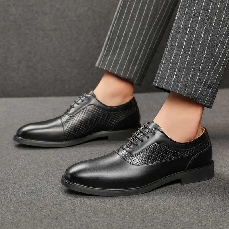 Grote Maat 47 Business Casual Herenschoenen Banketkleding Schoenen Bruidegom Trouwschoenen Kleur Polijsten Oxford