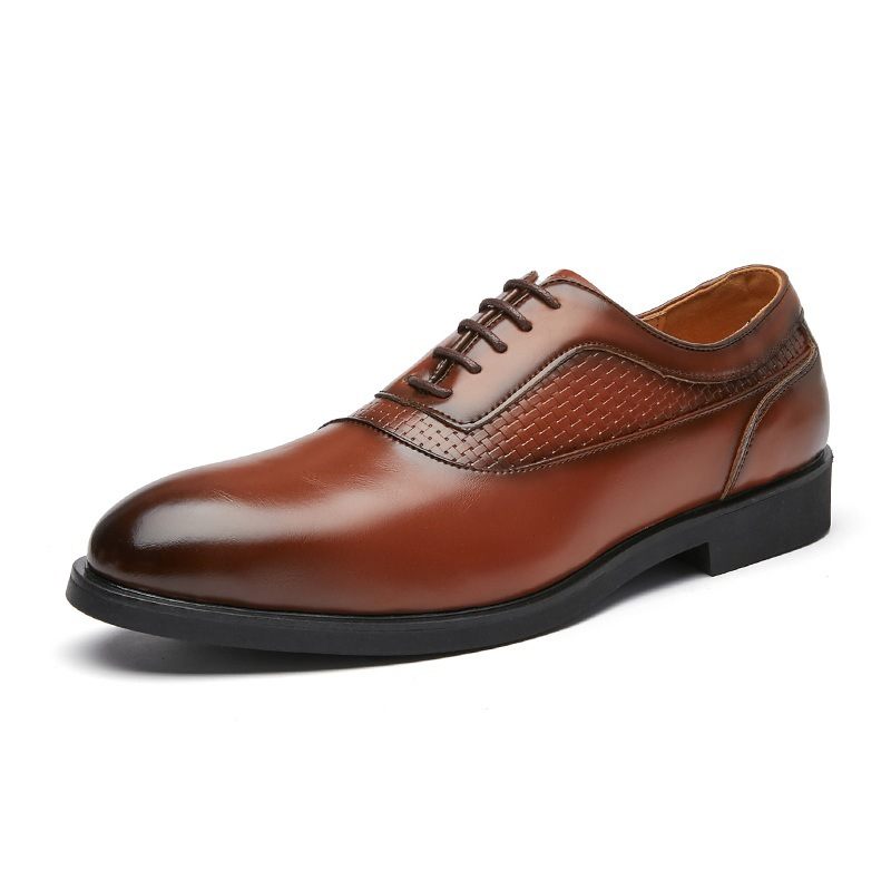 Grote Maat 47 Business Casual Herenschoenen Banketkleding Schoenen Bruidegom Trouwschoenen Kleur Polijsten Oxford