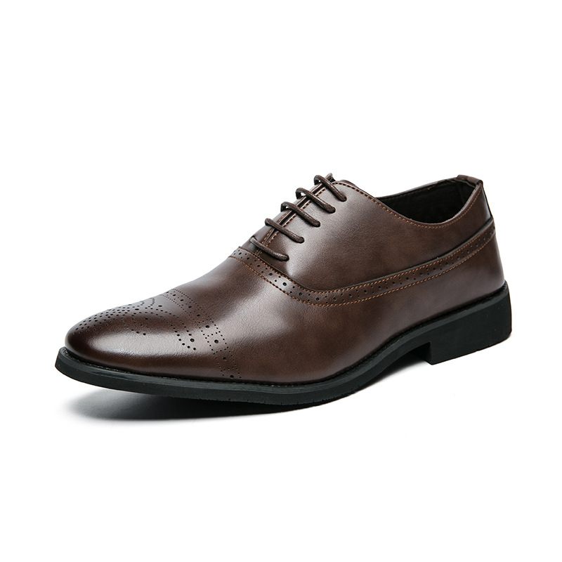 Grote Maat 48 Brogue Schoenen Gesneden Herenschoenen Puntige Kapper Mode Casual