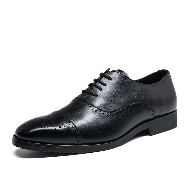 Grote Maat 48 Brogue Schoenen Gesneden Herenschoenen Puntige Kapper Mode Casual