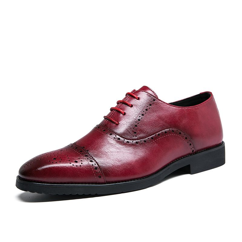 Grote Maat 48 Brogue Schoenen Gesneden Herenschoenen Puntige Kapper Mode Casual