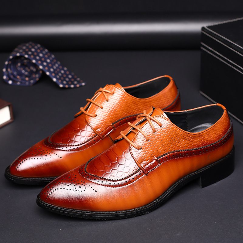 Herenschoenen Nieuwe Mode Grote Maat Casual Kleding Schoenen Brogue Veterschoenen 47 48