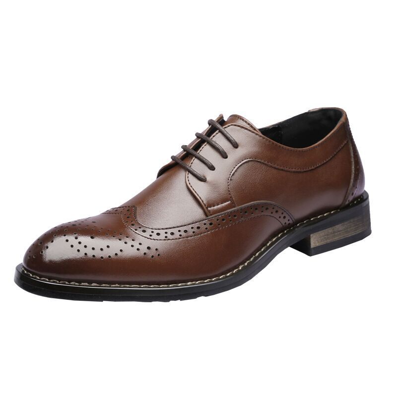 Herfst Grote Maat 47 Zakelijke Herenschoenen 45 Brogue Schoenen Gesneden Leer 48 Retro Trendschoenen 46 Formele