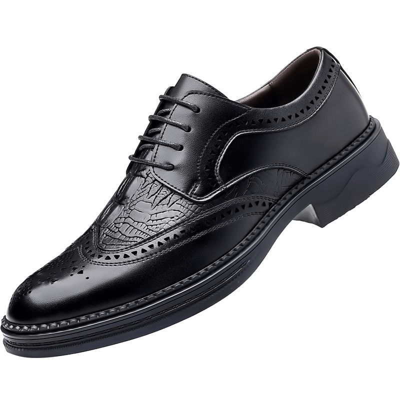 Kledingschoenen Brogue-schoenen Voor Heren Casual Trend Zakelijke Formele Kleding Gesneden Jeugdpak Trouwschoenen Krokodillenpatroon Herenschoenen