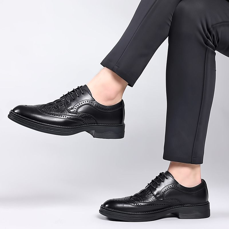 Kledingschoenen Brogue-schoenen Voor Heren Casual Trend Zakelijke Formele Kleding Gesneden Jeugdpak Trouwschoenen Krokodillenpatroon Herenschoenen