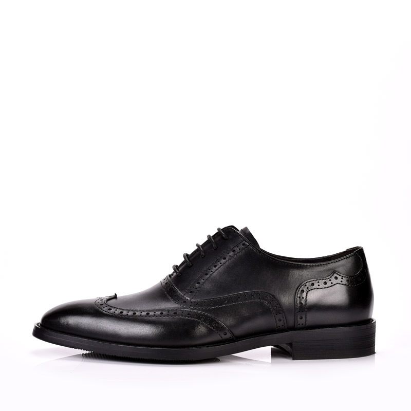 Lente En Herfst Brogue Schoenen Gesneden Gentleman's Dress Shoes Leren Herenschoenen Business Oxford Heren