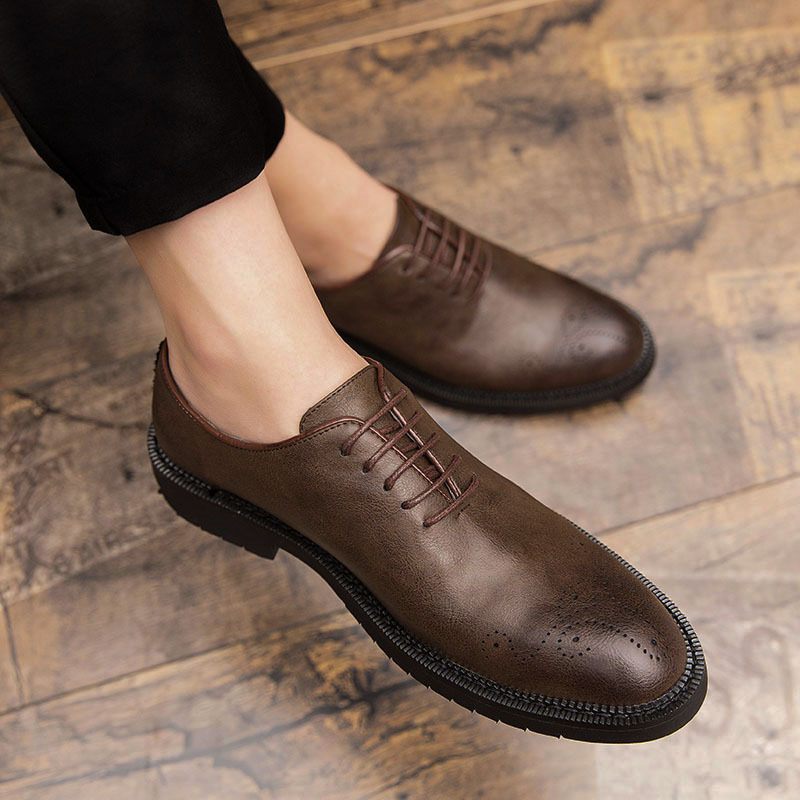 New Fashion Plus Size Formele Oxford Schoenen Heren Brogues Vrijetijdskleding Business Trendy