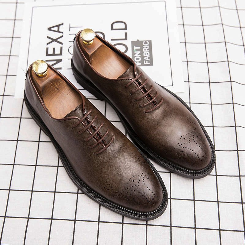 New Fashion Plus Size Formele Oxford Schoenen Heren Brogues Vrijetijdskleding Business Trendy