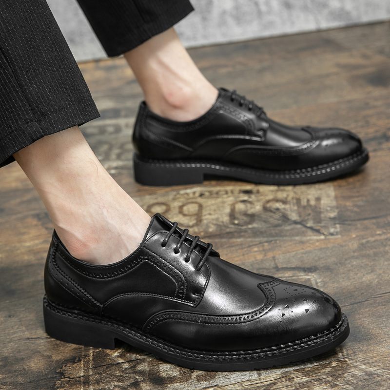 Nieuwe Heren Dress Schoenen 38-45 Size Business Casual Zachte Bodem Brogue Trouwschoenen