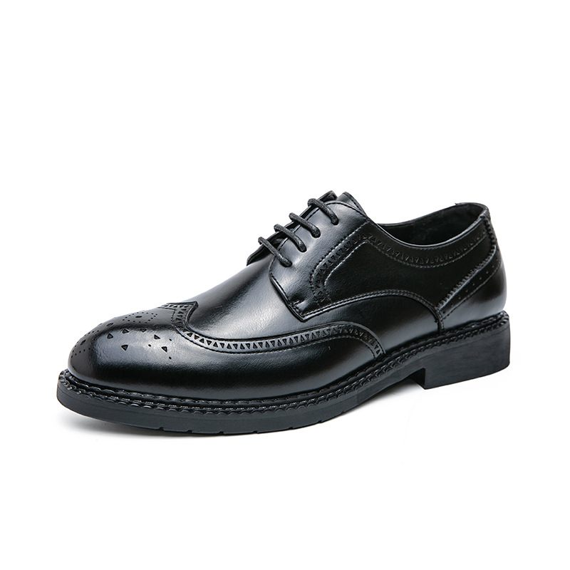 Nieuwe Heren Dress Schoenen 38-45 Size Business Casual Zachte Bodem Brogue Trouwschoenen